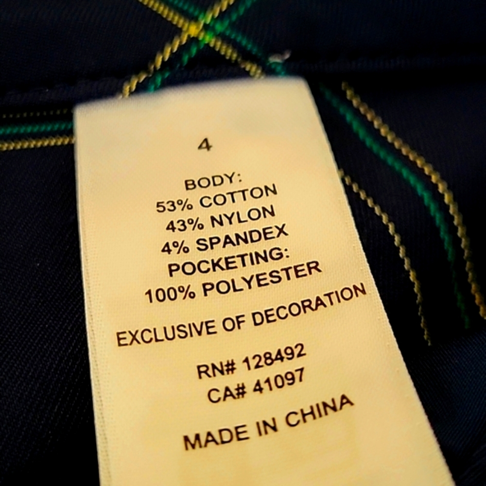 ⛳️👩GOLF SHORTS GREG NORMAN WOMEN'S NAVY/YELLOW w-GREEN PIN STRIPE, PLAID NWT - Picture 7 of 10